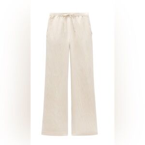 Zara Beige Relaxed Trousers